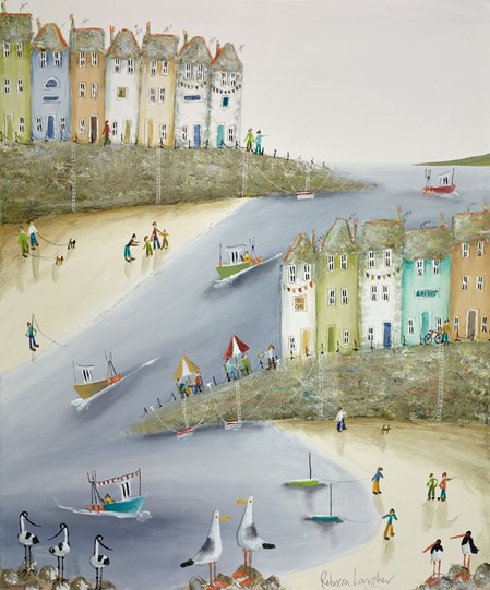 Above the Rock Pools by Rebecca Lardner - Original Painting on Box Canvas